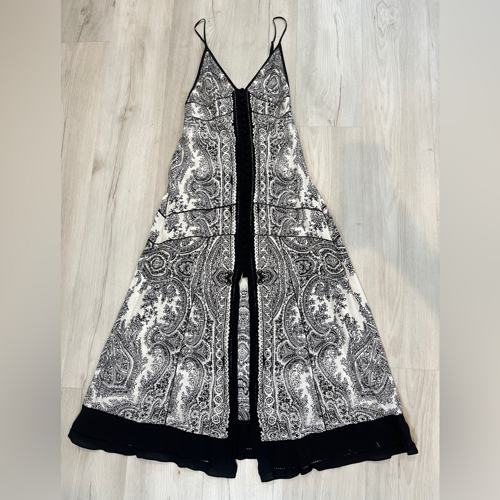 All Saints Monochrome Paisley Dress